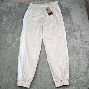 Nike Sportswear Joggers Women Medium Beige UPS40 Woven Athleisure Mesh Lined NWT